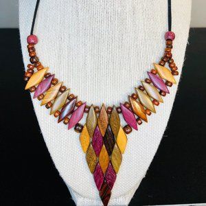 Wooden necklace Hand made from Costa Rica